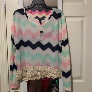 Rue 21 long sleeve chevron shirt